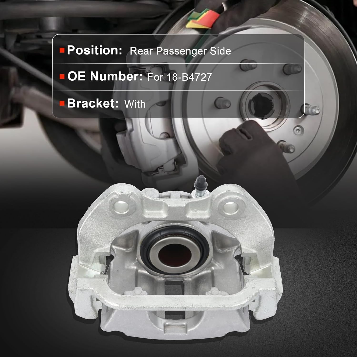 cciyu 18-B4727 Rear Right Brake Caliper w/Bracket For Cadillac 2000-2002,For Chevy 1999-2005,For GMC 1999-2005