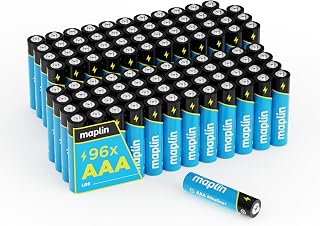 Maplin 96x AAA LR03 1.5V Alkaline Batteries 7 Year Shelf Life High Performance