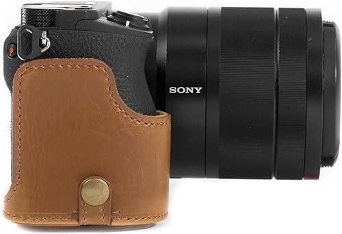 Miniatura 7 de MegaGear MG1014 Ever Ready - Funda de piel para cámara compatible con Sony Alpha A6500