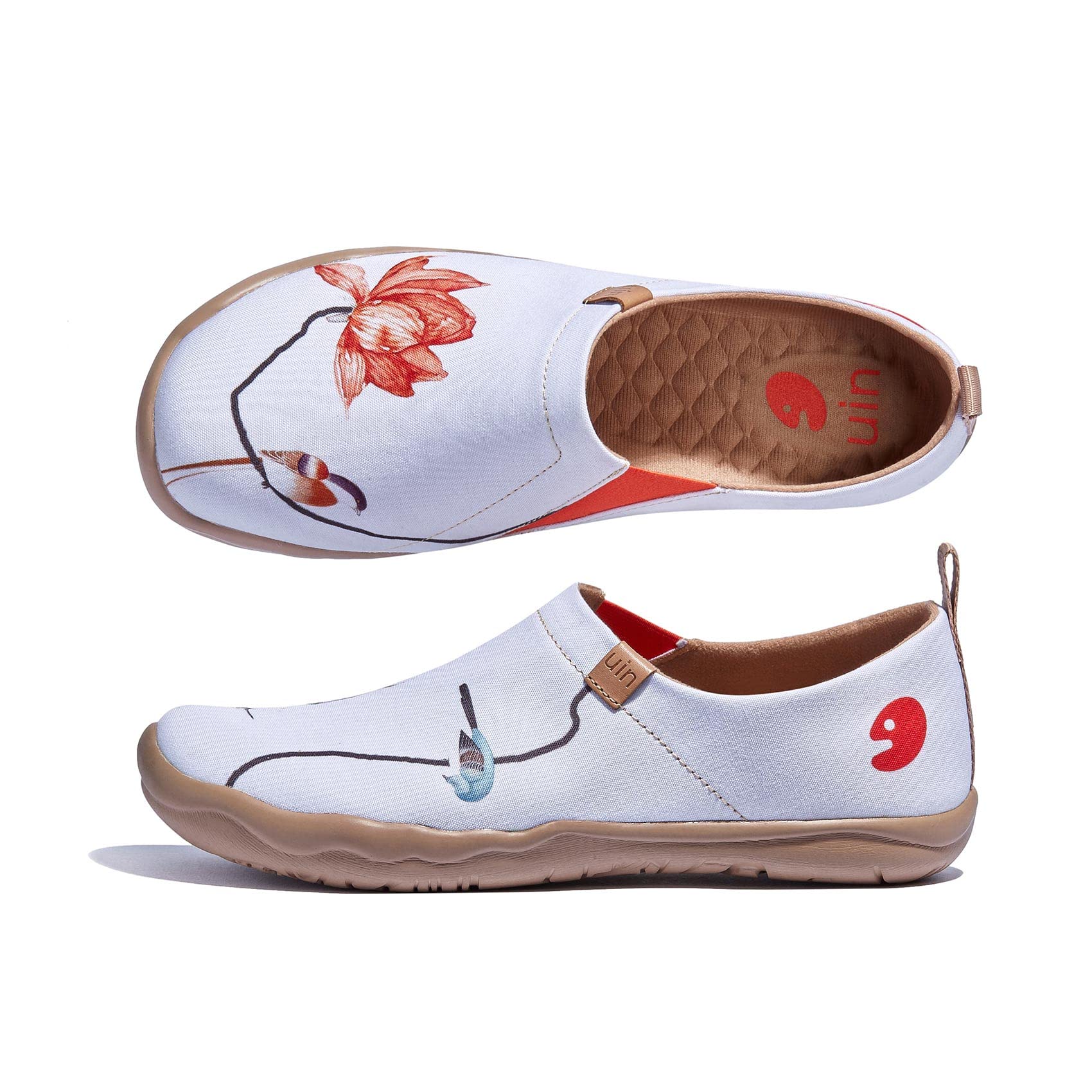 UIN Mocassini Piatti con Serie Floreale da Donna Scarpe Comode da Passeggio