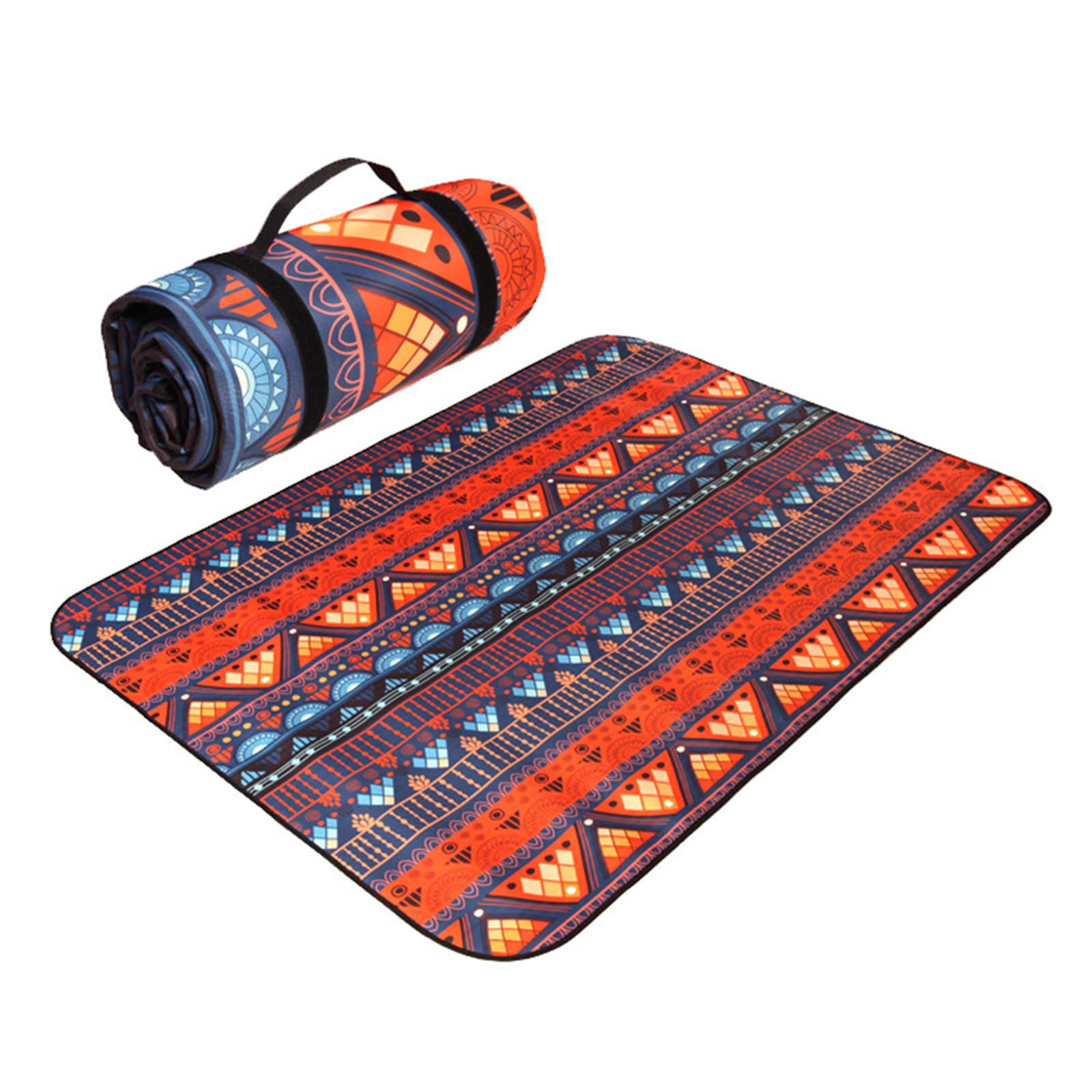 Questa Grande Coperta da Picnic Impermeabile, Tappetino da Spiaggia Portatile, Tappeto da Esterno Anti-Sabbia con Tracolla, è Perfetta per Campeggio, Escursioni e Feste - 300x300 cm, Design