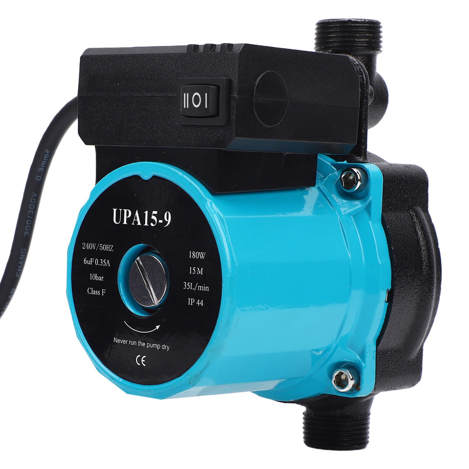 Weytoll Pompa di Sovralimentazione Acqua 180W 240V 35 l/min, Pompa di Circolazione Acqua Silenziosa per Serbatoi d'acqua, Elettrodomestici e Lavatrici