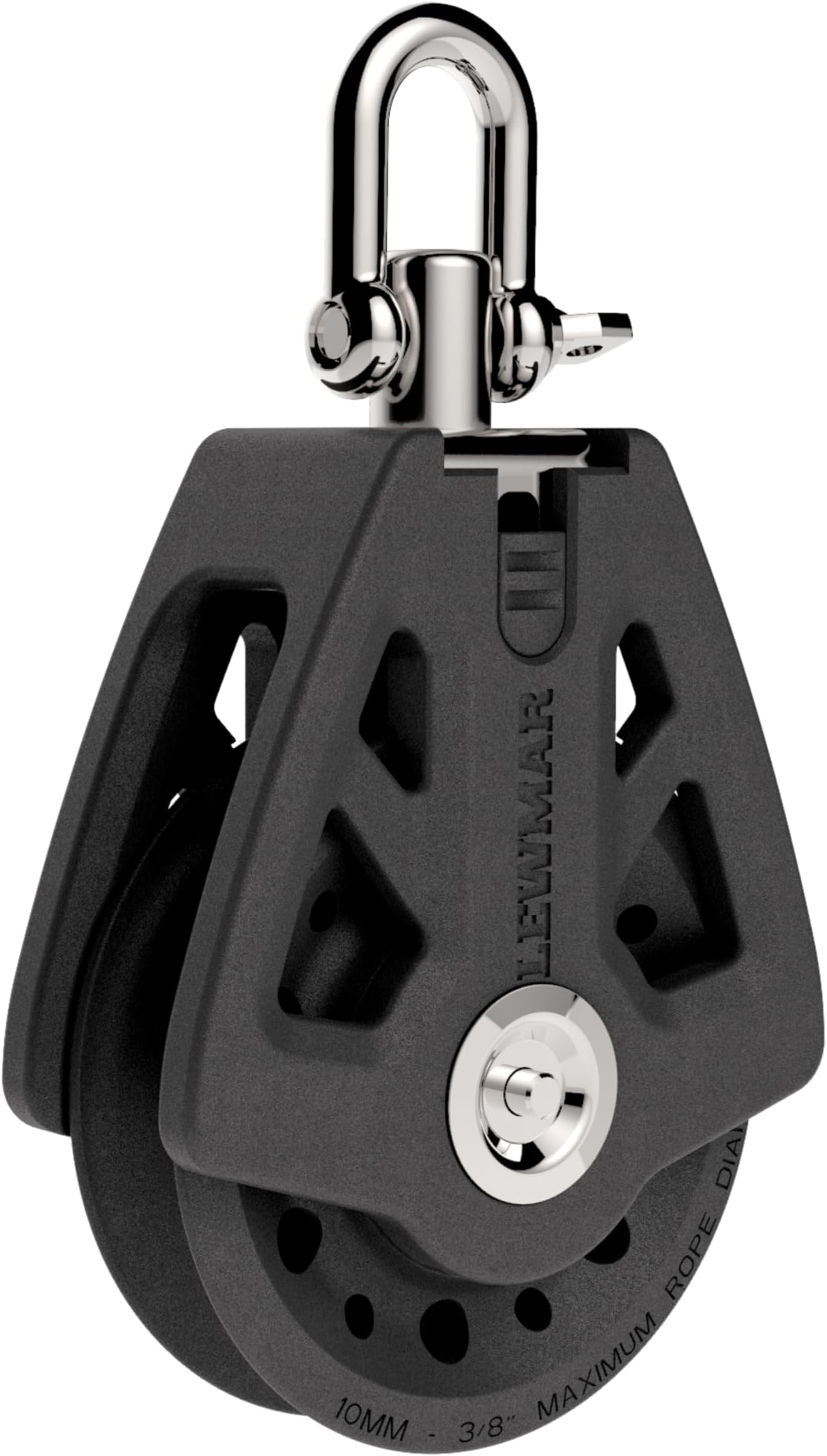 60mm Synchro Block Single, 1,760 lb Working Load Limit, Accommodates 5/16" - 3/8" Lines, High-Density Free-Spin Bearing, Traveler Compatible -29926001BK