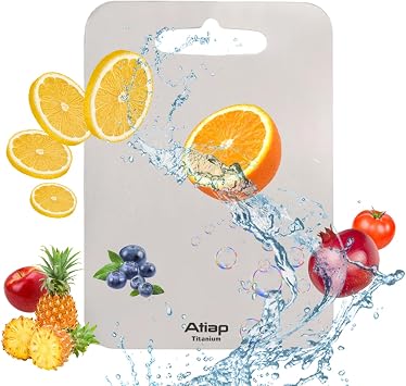 Titanium Cutting Board, Metal Cutting Board for kitchen with SGS-Certified 11.4 * 7.87inch
