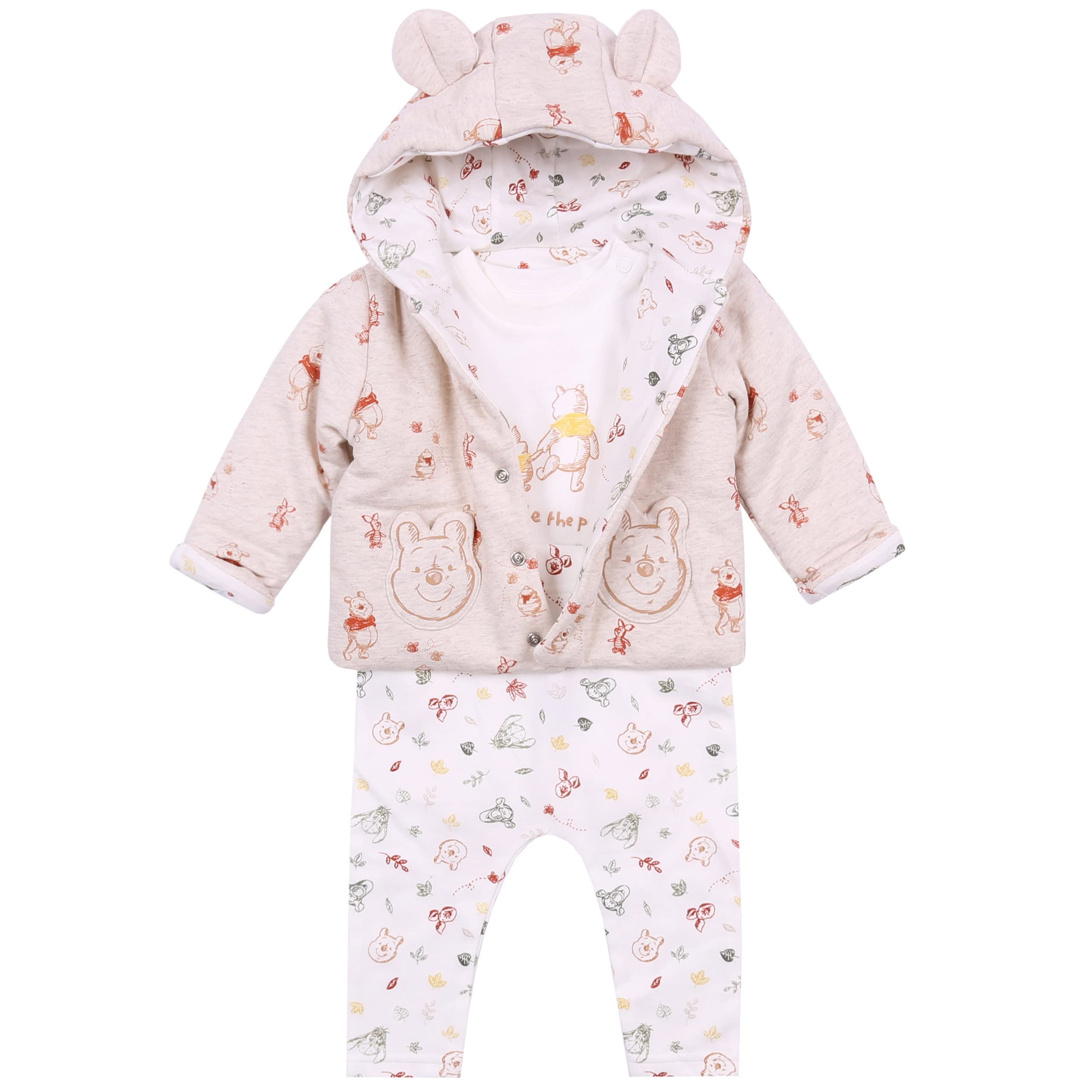 sarcia.eu Conjunto de bebé de algodón Beige, Winnie-The-Pooh Oeko-Tex