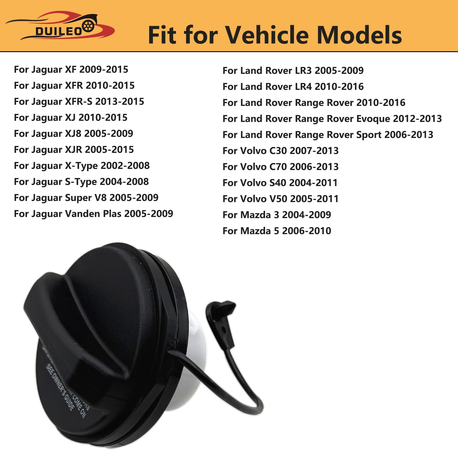 Replacement Fuel Gas Tank Cap For 2003-2012 Land Rover Range Rover V8 (4.2L, 4.4L, 5.0L) – Not For Sport Models
