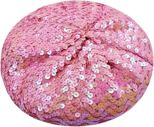 Miniatura 2 de JUMISEE Boinas de lentejuelas brillantes para mujeres y niñas, gorro de moda, accesorios de disfraz para festivales, fiestas, bailes