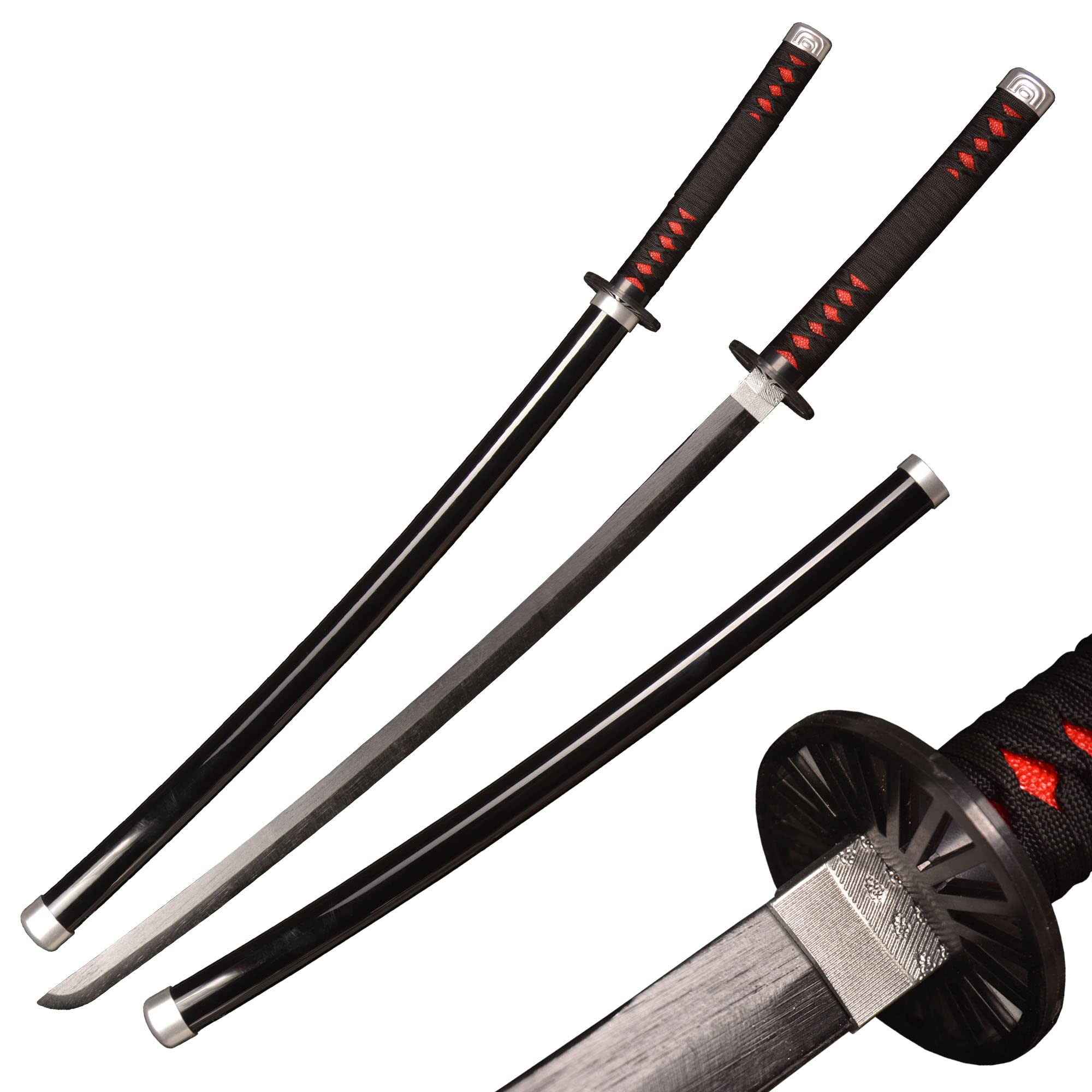IM-SMELTER Tanzhilang Long Demon Slayer Cosplay Sword, Kamado Tanjiro Sword, 103CM, For Cosplay, Display