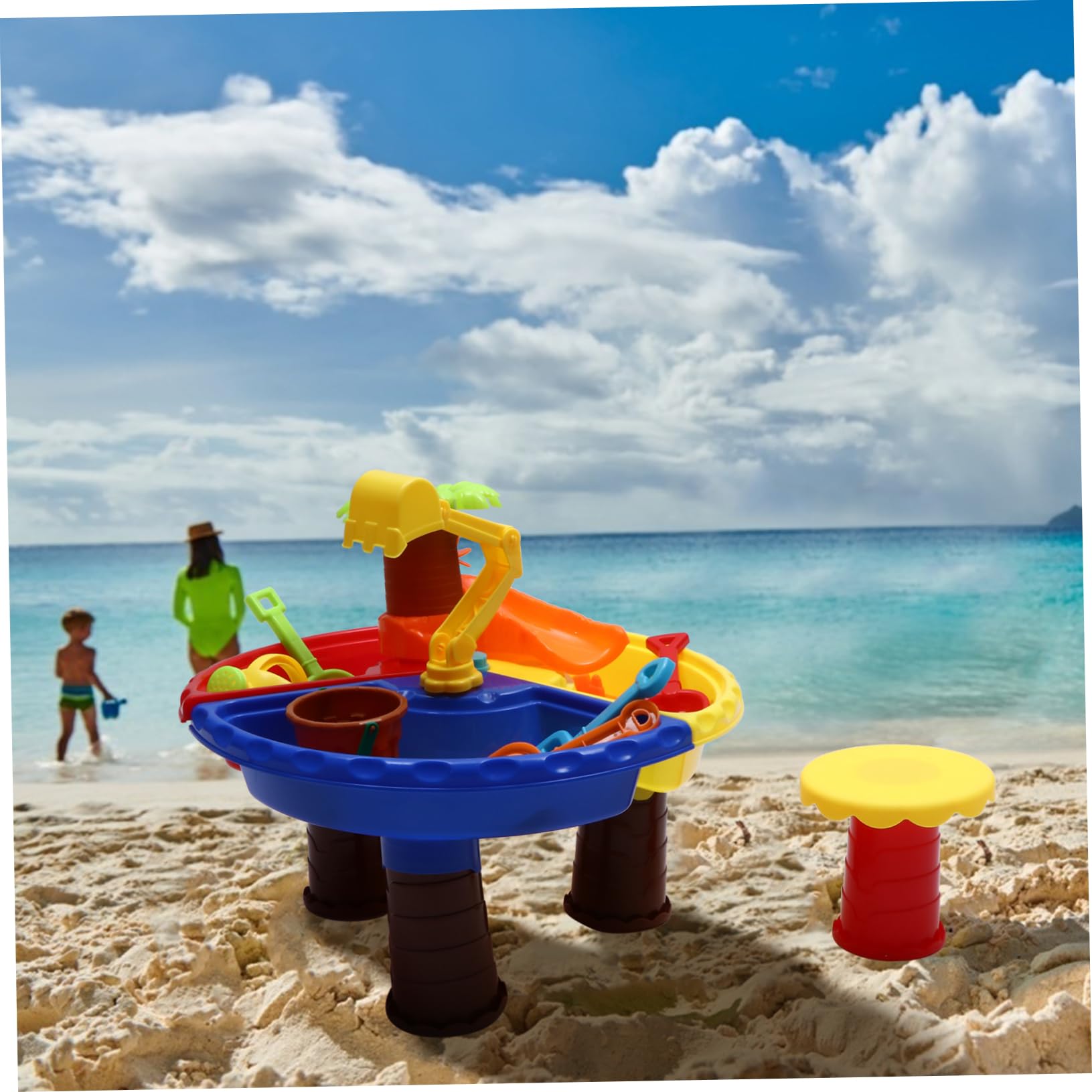 1 Juego Conjunto de Juguetes de Playa para Mesa de Arena para Aire para la Creatividad Socialización o Jardín