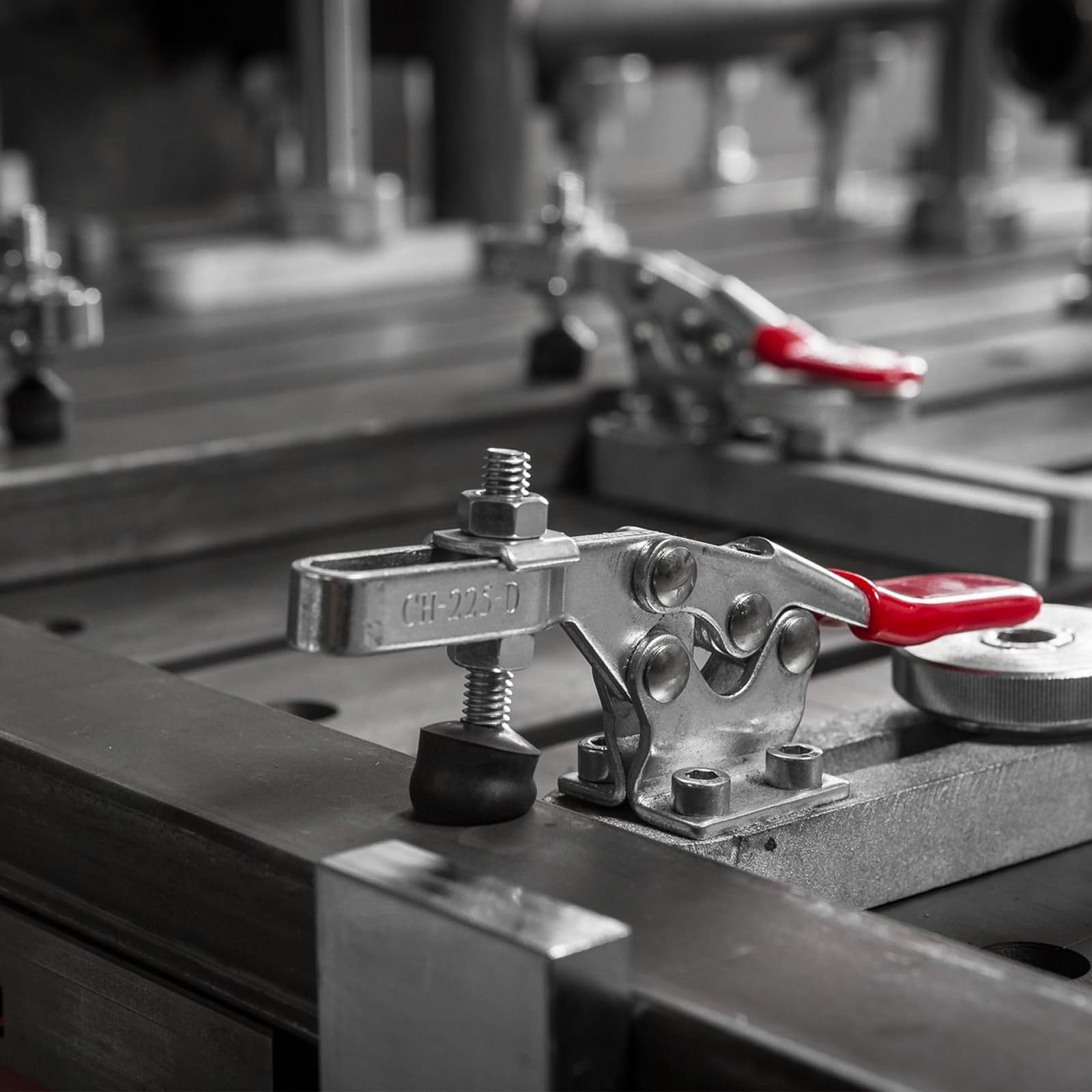 Morsetti A Leva Rapida Gh-201-B - 4 Pezzi, Capacit&agrave; 90 Kg, Acciaio Zincato