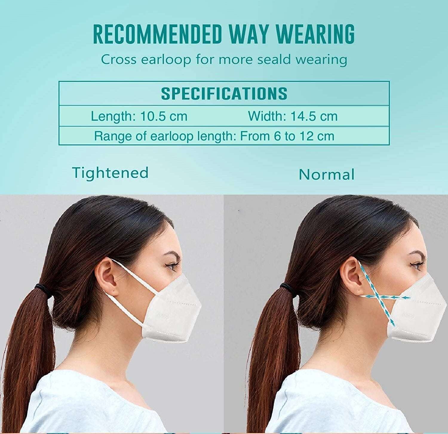AVLUZ White Face Mask Earloop For Everyday Use (Free Size, 10) 2