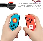 DLseego Thumb Grips Caps Design for Switch/Switch lite/Switch OLED Console, Soft Silicone Joycon Analog Controller Protective Anti-Slip Covers 4PCS Button Joy Con Joystick Caps - Yellow White