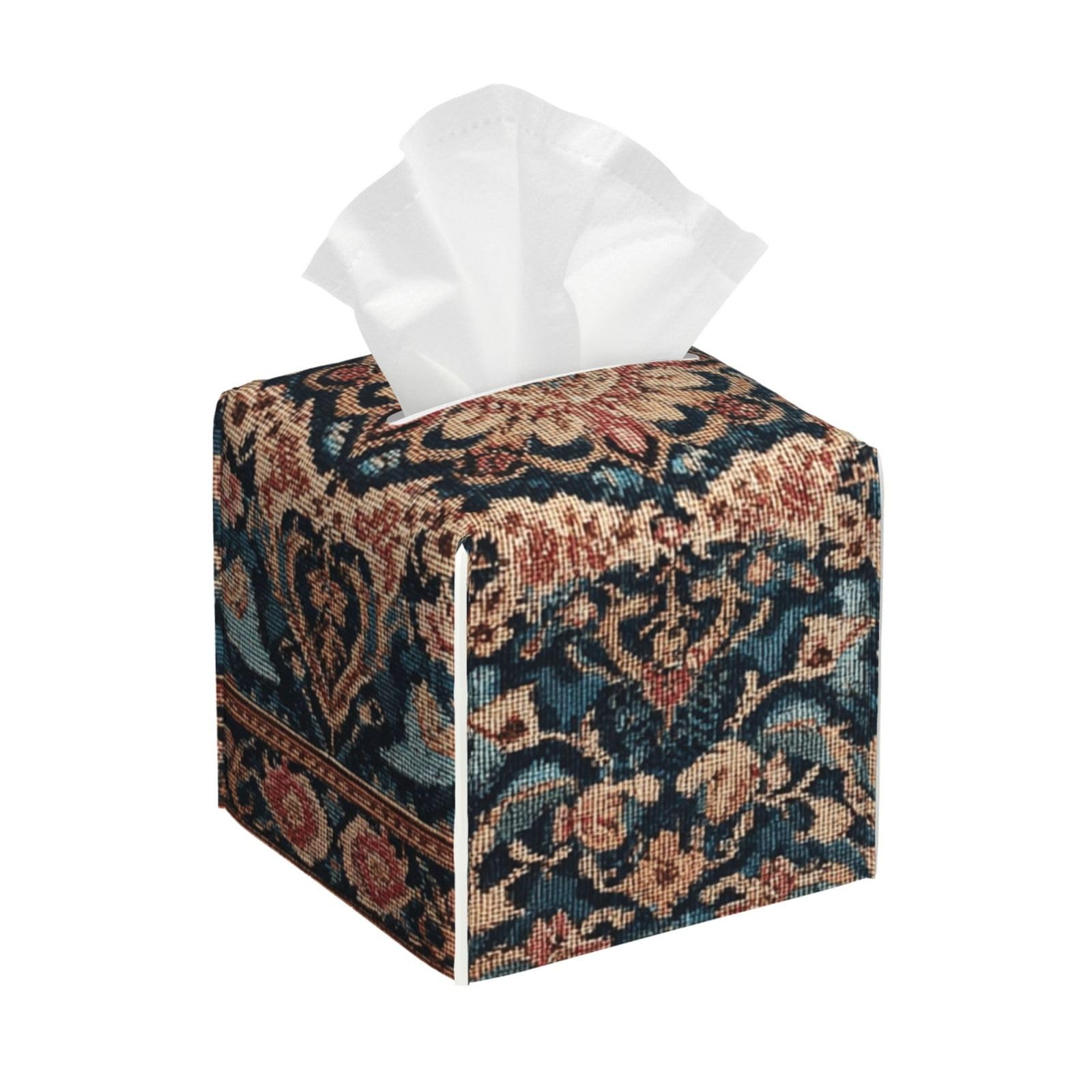 Antique Orientalist Art Tissue Box Cover Square Cube Boxes