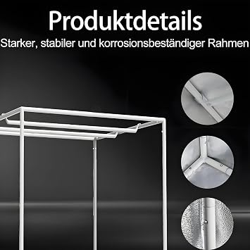 SunStream 80x80x160cm Grow Tent for Hydroponics, 600D Mylar 98% Reflective Indoor Greenhouse