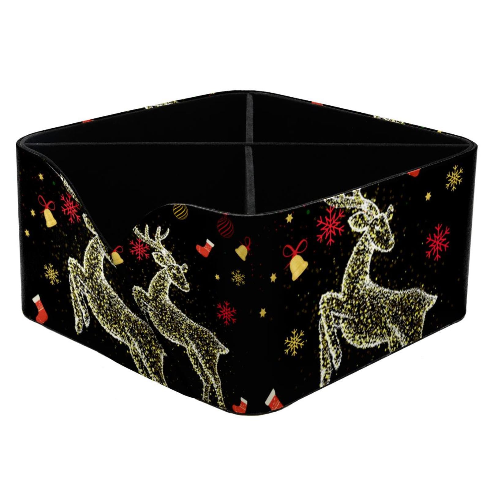 Boîte de rangement polyvalente élan pour cosmétiques et art de Noël