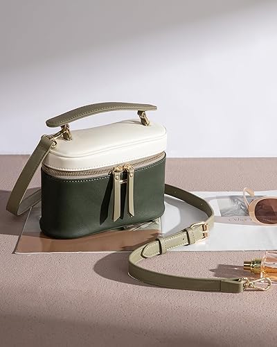 Miniatura 3 de LOVEVOOK - Bolso bandolera para mujer, con asa superior y pequeño bolso de hombro de cuero PU, bolso de mano con solapa para damas