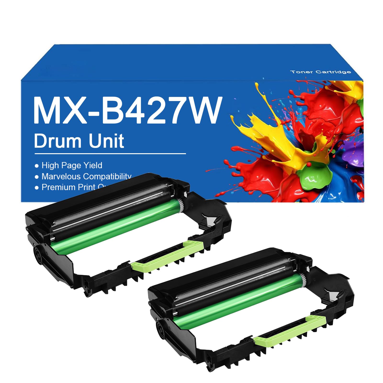 Unità tamburo MX-B427W (non toner di ricambio). Tamburo di imaging MX-B427W per stampanti Sharp MX-B427W e MX-B427PW, elevata capacità 40000 pagine.,B427W-2Set