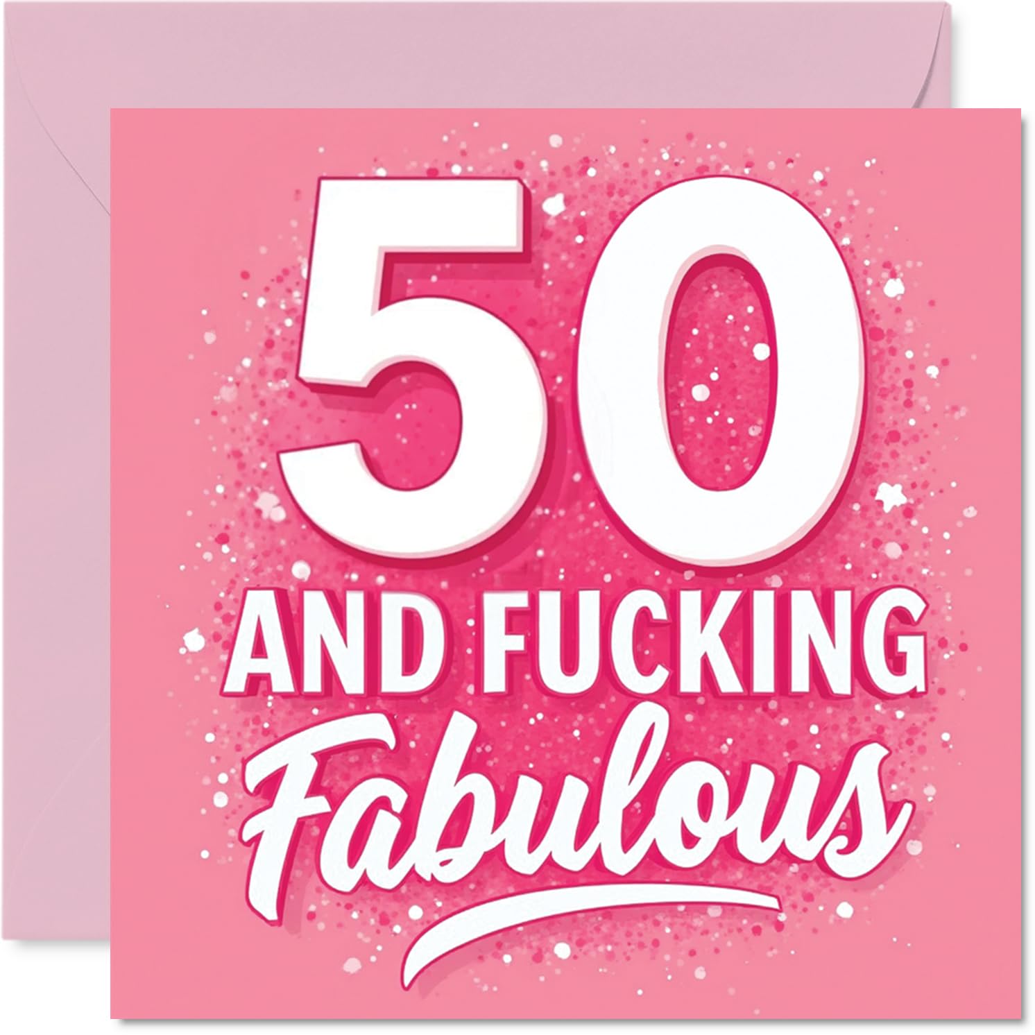 50th Birthday Cards for Women - Fabulous Years - Happy Birthday Card for 50 Year Old Woman Friend Auntie Nan Cousin, 145mm Bday Greeting Cards
