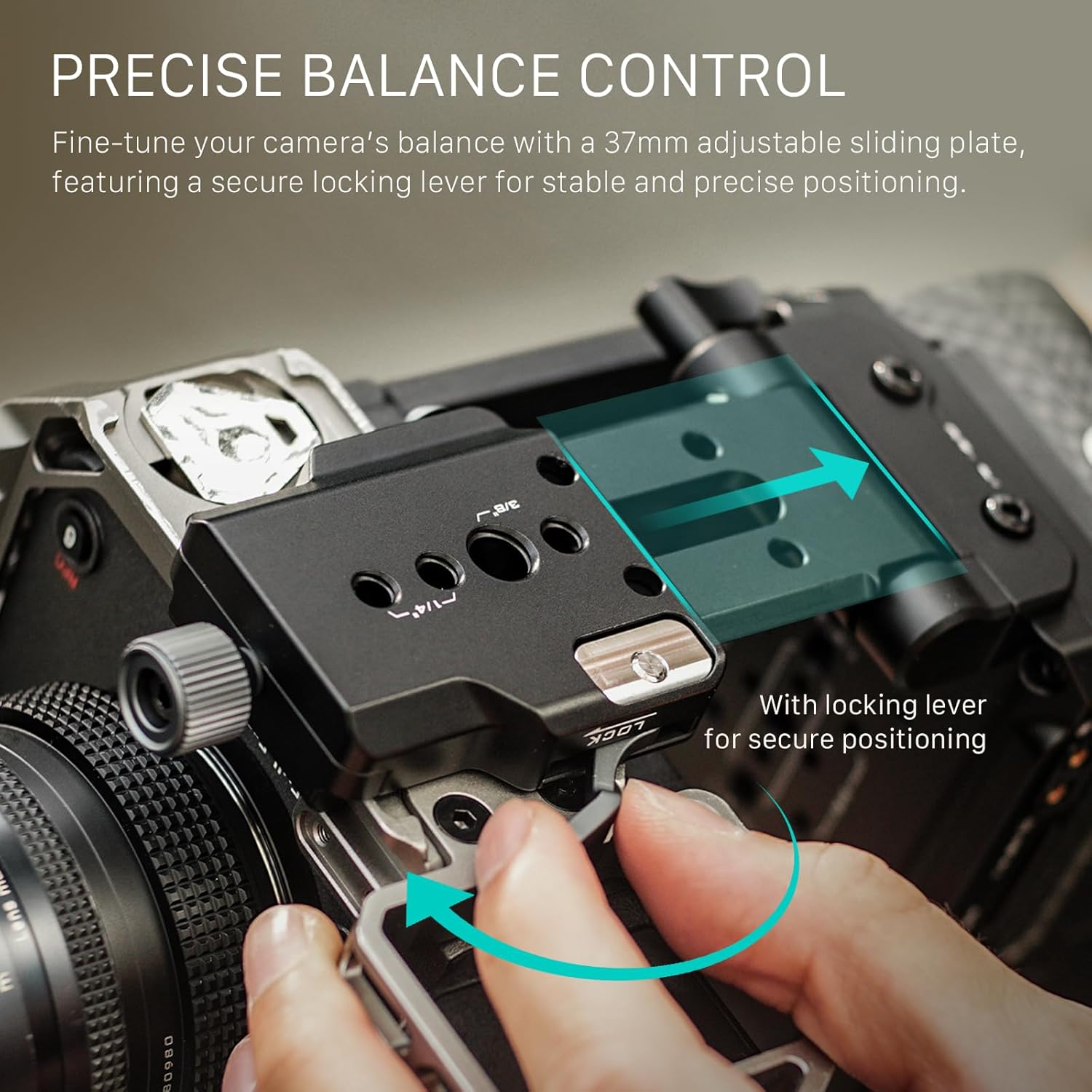 Tilta Adjustable ARCA Receiver for Mini PD V Mount Battery Plate | Compatible with DJI Standard ARCA Quick Release & Camera Cages | Adjustable Swivel Mount | Lightweight Rig Accessory – Black