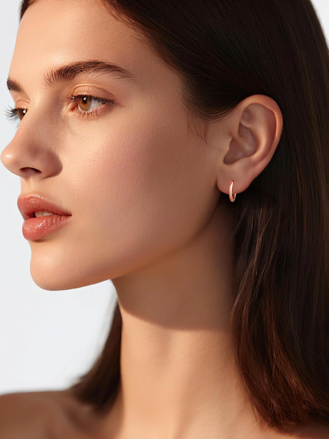 ChicSilver Sterling Silver Hoop Earrings for Women Hypoallergenic 925 Sterling Silver Huggie Earrings for Women Dainty Earring (8/10/12/14/16/18/20MM) - Image 2