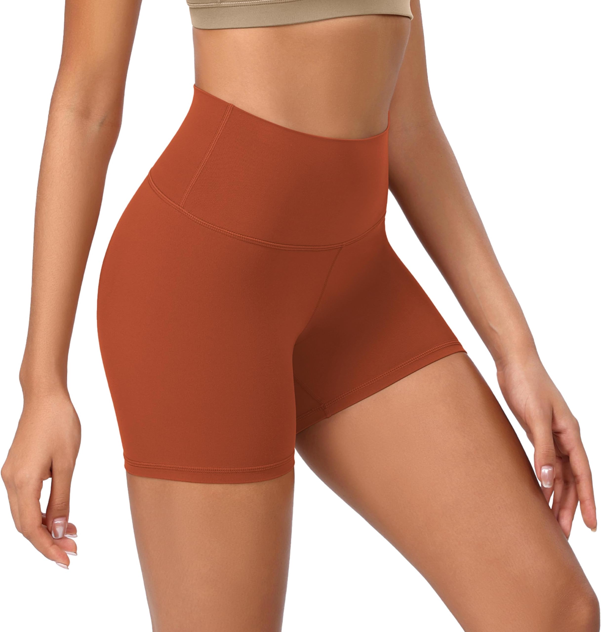 orange adidas biker shorts