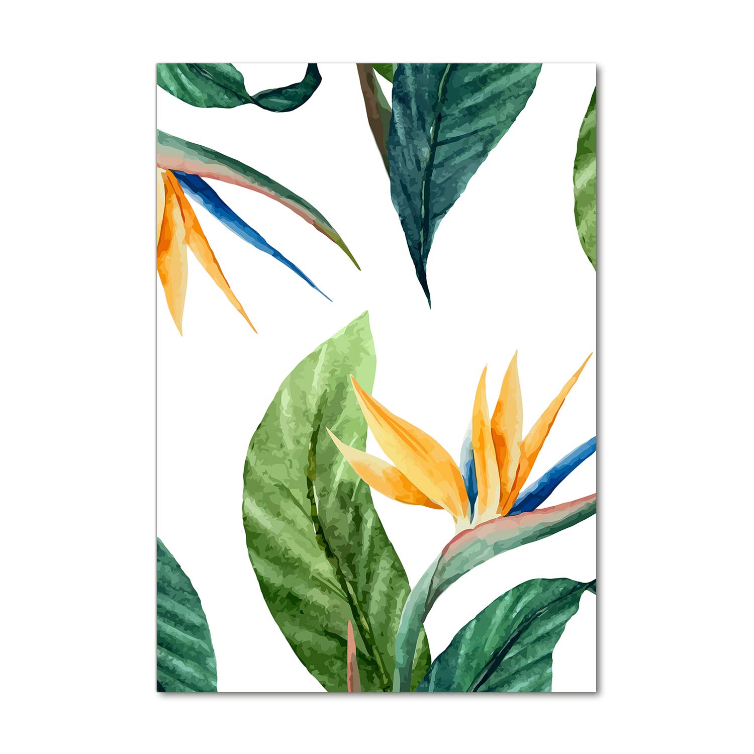 Tableau en Verre Acrylique Strelitzia Royale | Art Mural Premium Orange