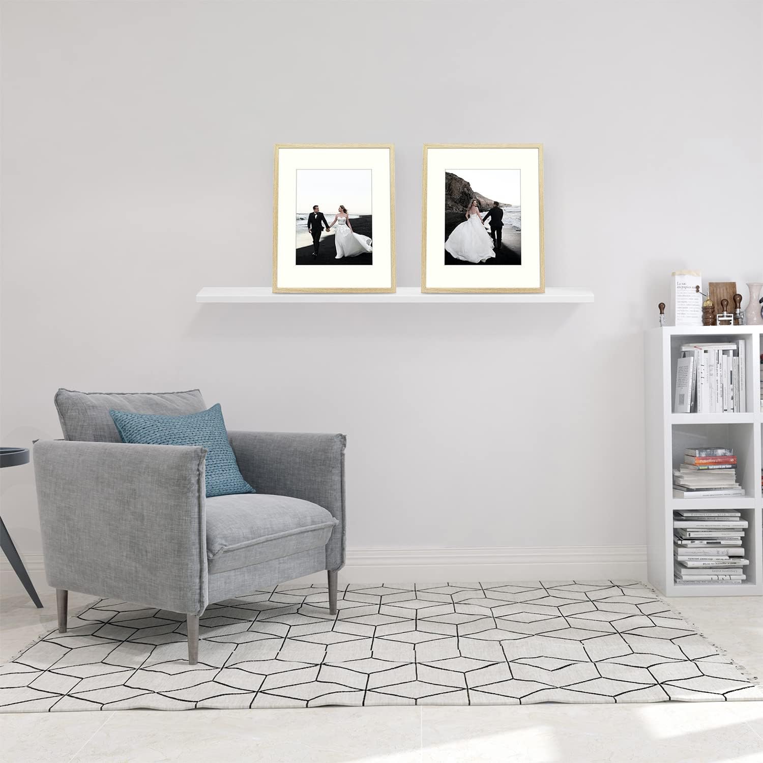 Hоlіdау Dеаlѕ 🛒 Frametory, 16x20 Frame for 11x14 Photo Smooth Wood Grain Finish Frame with Ivory Mat for Photo - Includes Sawtooth Hangers and Real Glass - Landscape/Portrait, Wall Display (Beige, 2 Pack)