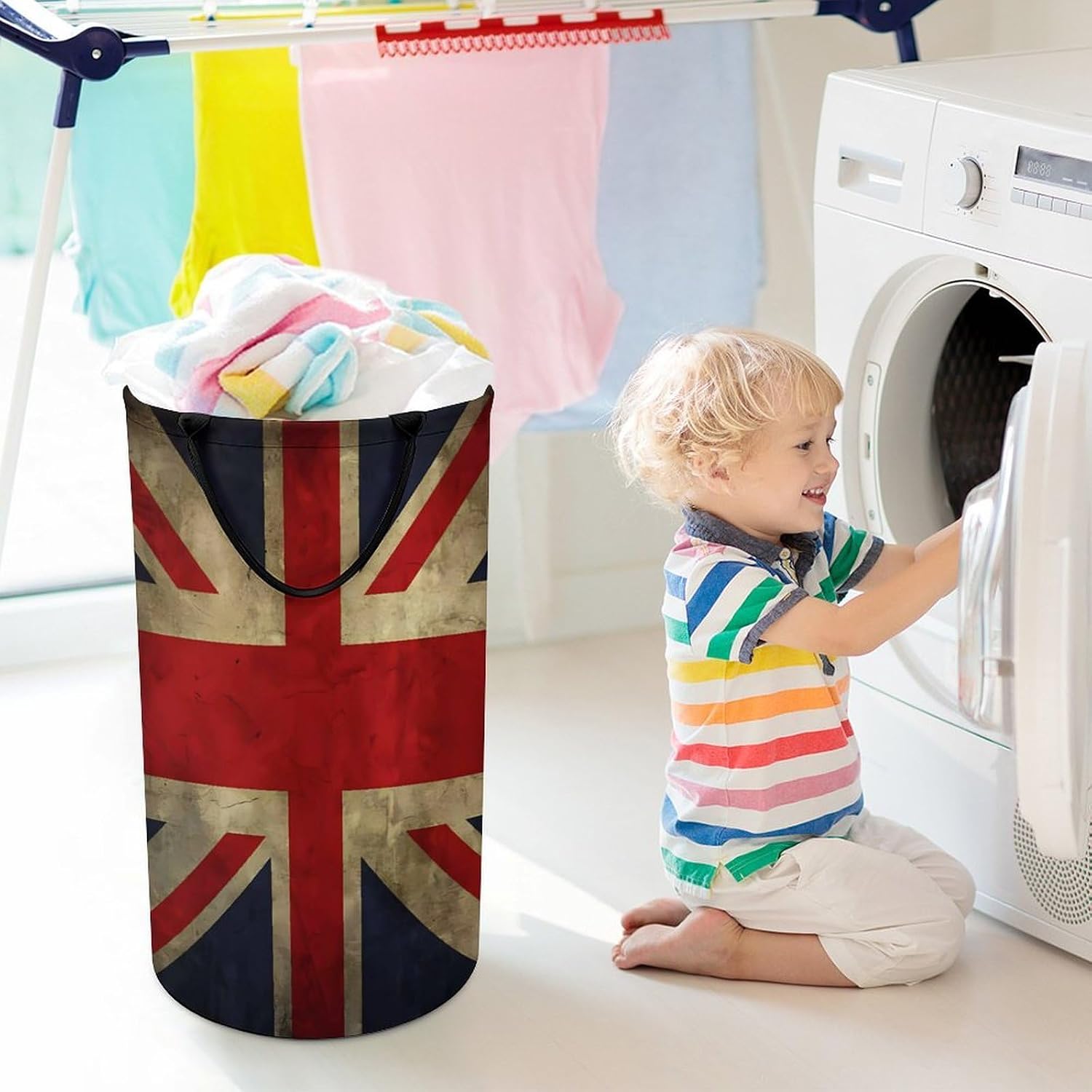 Dirty Clothes Basket Extra Large 110l Open Top Laundry Hamper With Portable Carry Handles, Foldable Waterproof Clothes Basket Spacious Laundry Bag For Bedroom Bathroom Laundry Room Dorm