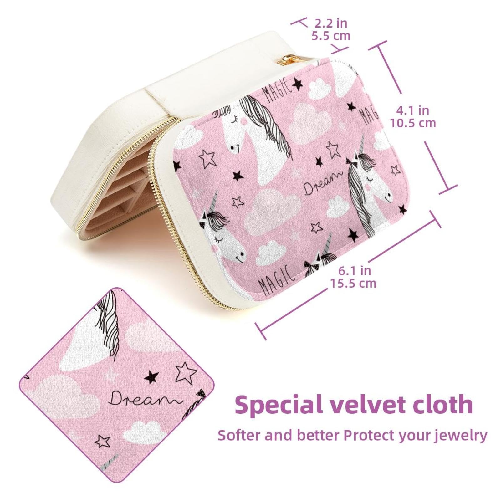 Portagioie Da Viaggio In Velluto Rosa - Mini Organizer Per Anelli, Orecchini E Collane