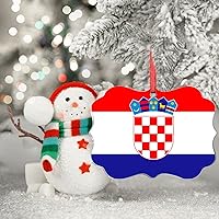 Vista 16 de Adorno de bandera de Costa Rica para decoración del árbol de Navidad, recuerdo de la ciudad de Costa Rica, adornos de Navidad personalizados 2022