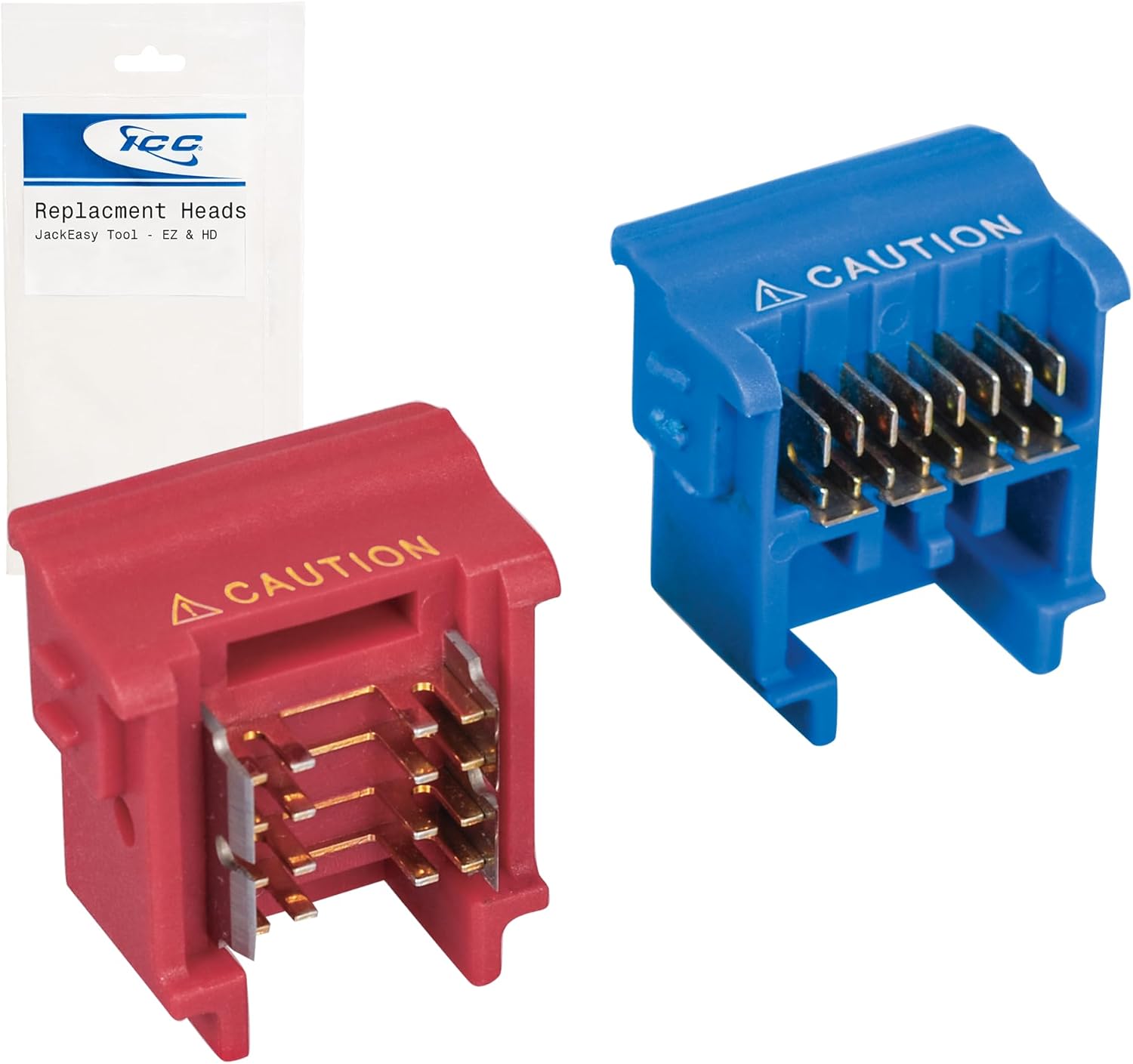 ICC JackEasy Tool Replacement Blades for Keystone Jack Termination Tool, Compatible with Slim Body and Inline IDC Wide Body Keystone Jacks
