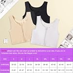 XUJI Women Transgender Tomboy FTM Zip Up Breathable Half Chest Binder