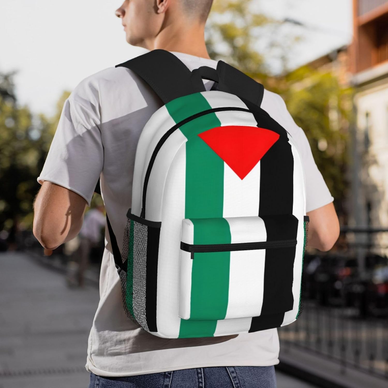 Palestine flag Backpack Large Sports Bag, Best for Basketball, Soccer, Volleyball, Swim, Gym, Travel