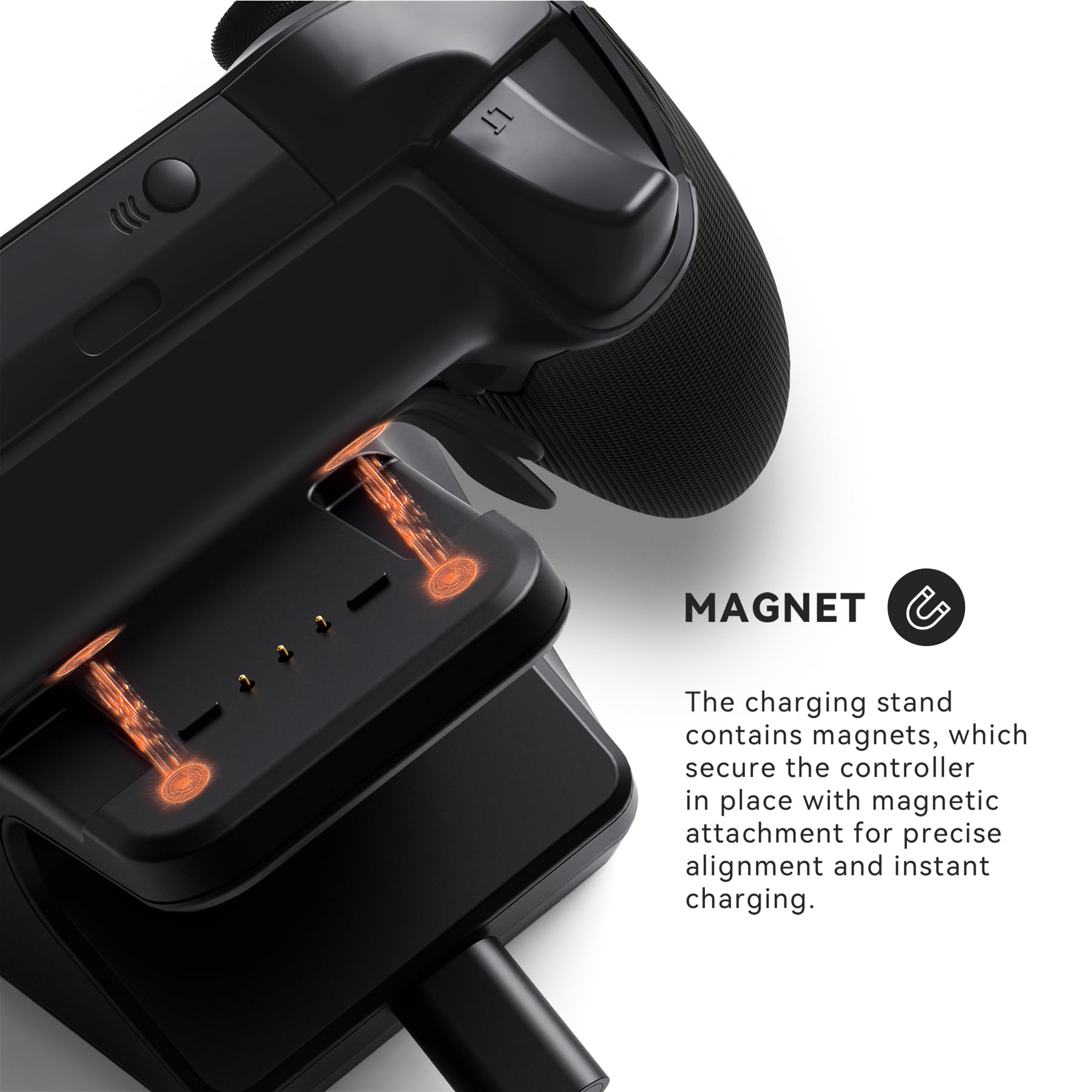 Ladestation für Xbox Elite Series 2 Controller & für ps5/Edge Controller, Kompakter Ständer mit LED-Anzeige & Type C Ladekabel – Schwarz