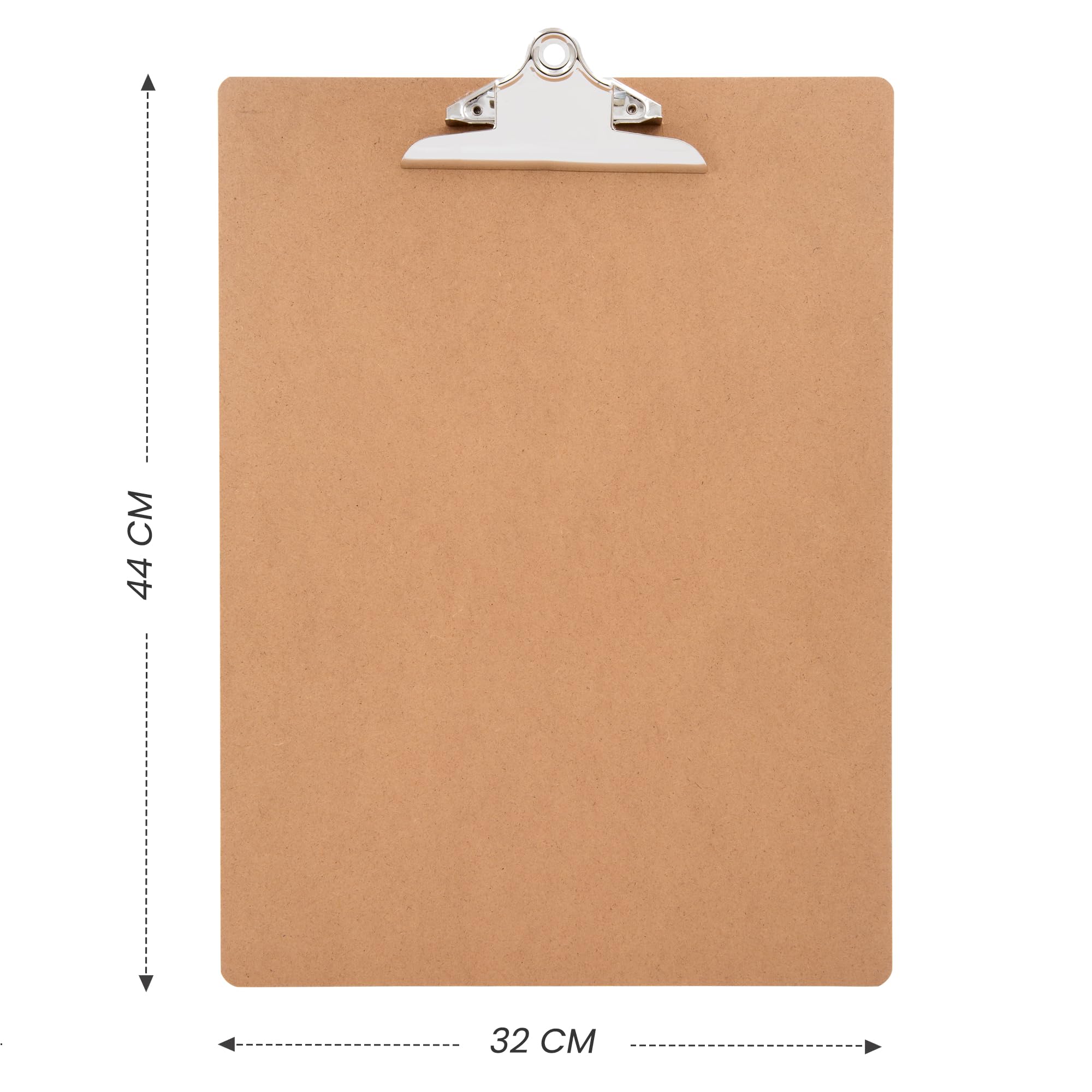 Starplast 10 Carpetas Lisas A3 de Madera con pinza - Portapapeles kratf, 3 mm grosor, soporte de pared, material oficina, documentos, hojas, archivar, sujetar