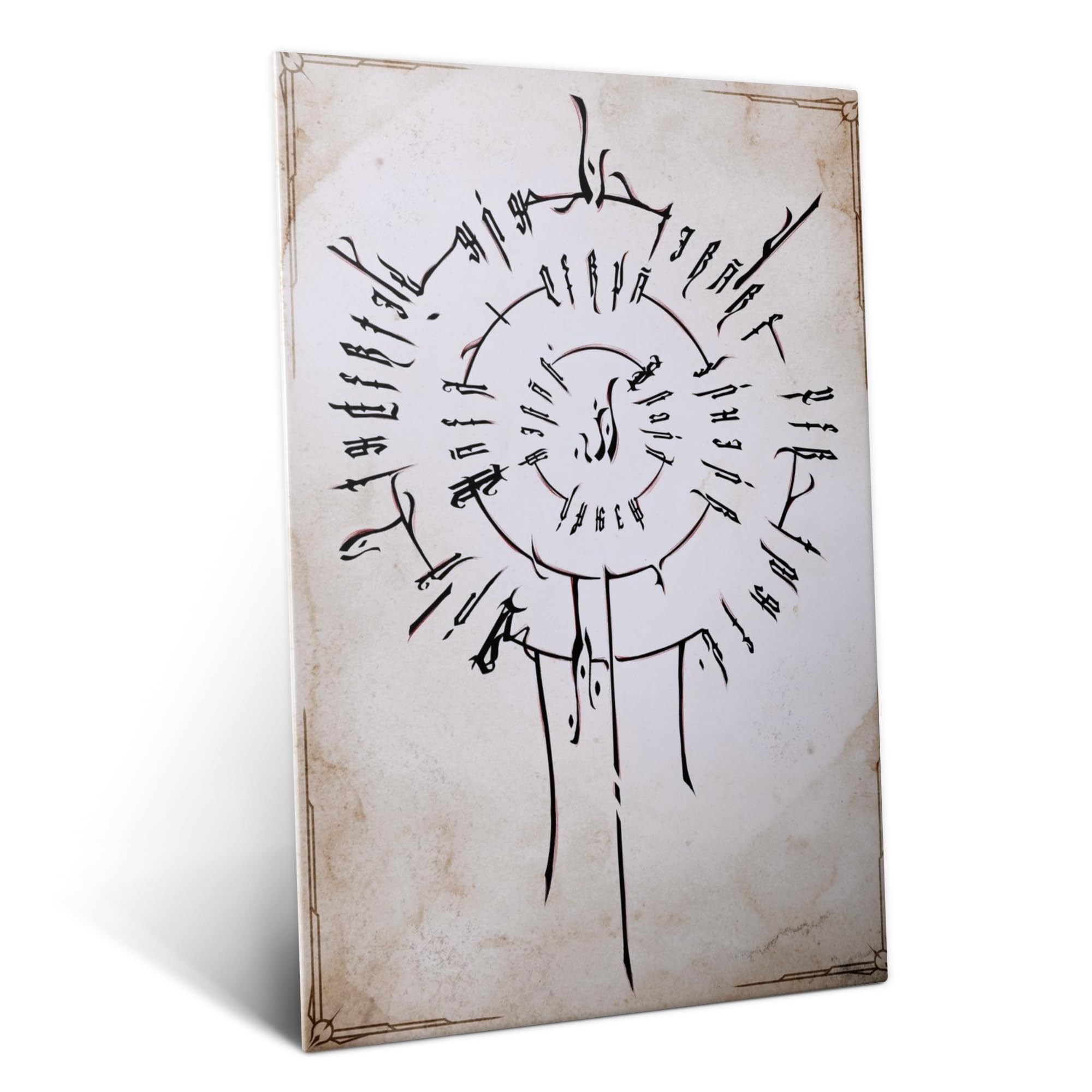 Displate Metall poster Dungeons And Dragons Infernal Script Größe M