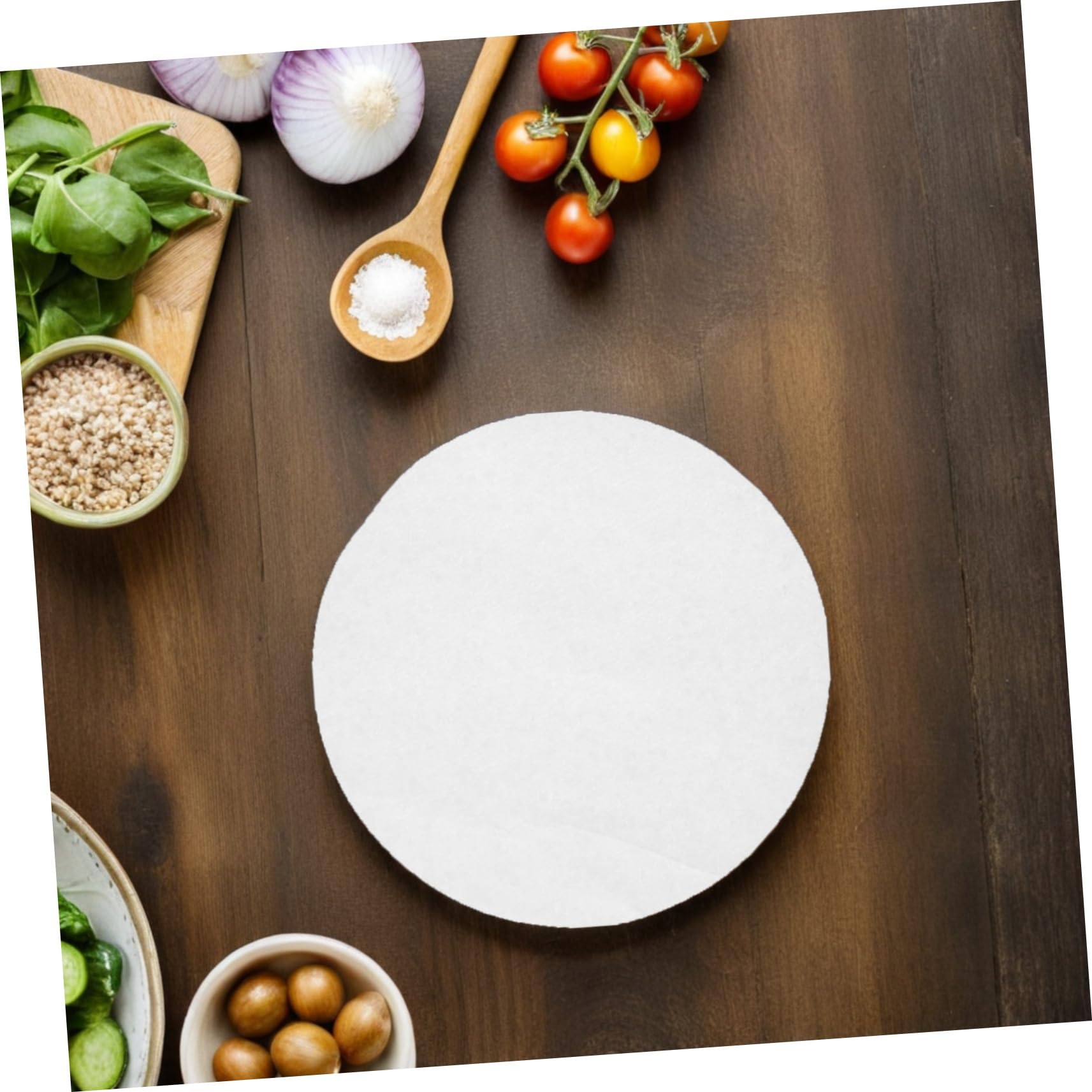 Cabilock 500piezas Papel De Hornear De Papel Antiadherente Para Freidora De Aire Resistente Al Aceite Calor Para Asar y Cocinar El Horno