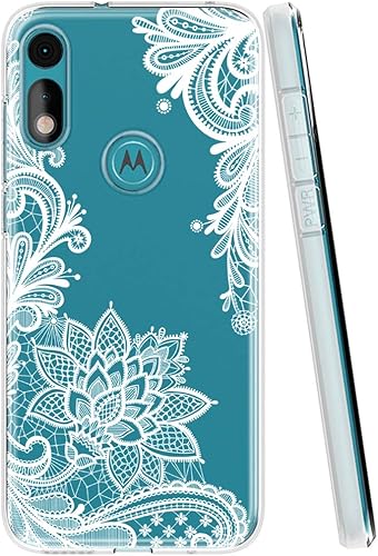 Miniatura 2 de Funda de teléfono para Moto E 2020, Motorola E 2020 para niñas y mujeres, delgada, a prueba de golpes, con patrón floral, funda protectora de TPU
