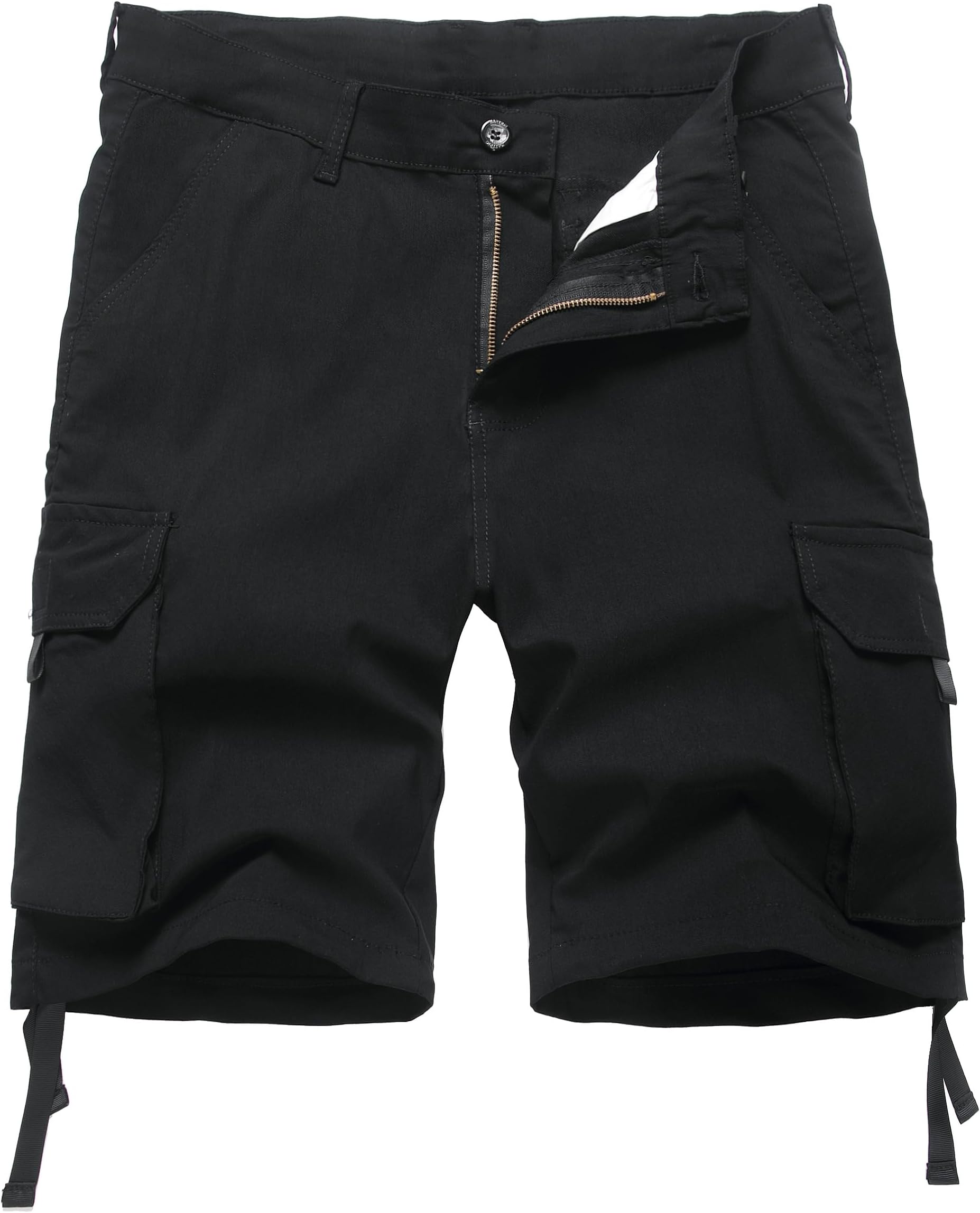 Plaid Shorts Men Classic Regular Fit Plaid Cargo Short Multi-Pocket Outdoor Shorts