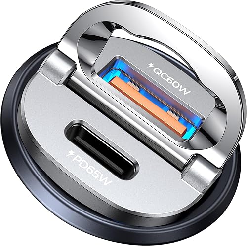 Miniatura 8 de MRGLAS [Paquete de 2] Cargador de coche USB C de 125 W, mini adaptador de coche USB C de metal de carga rápida PD65W y QC60W de doble puerto tipo C