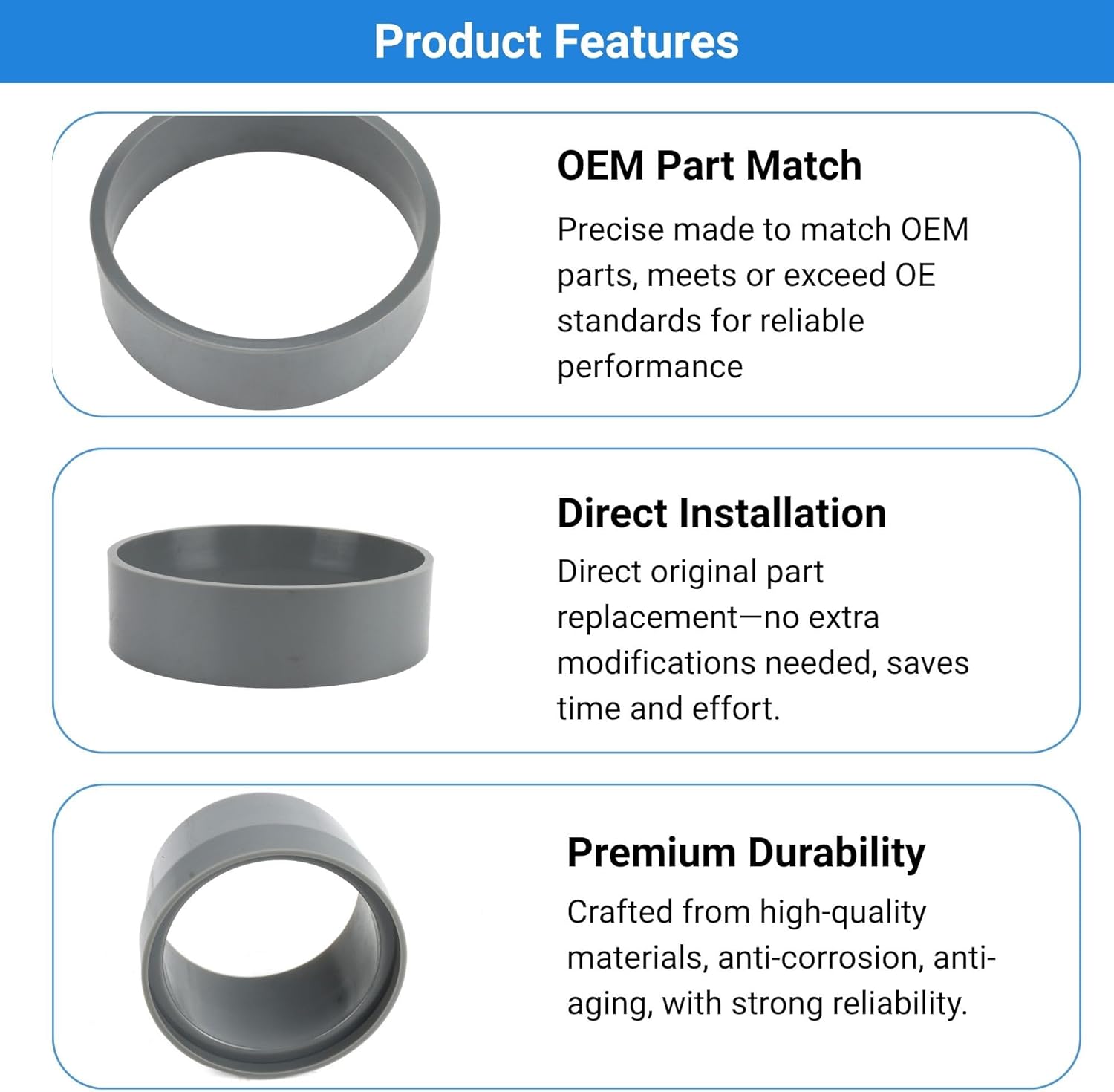 T-3250-KM Transmission Underdrive Piston and Retainer Install Tool for Dodge 68RFE, 3PCs Bonded Molded Piston and Retainer