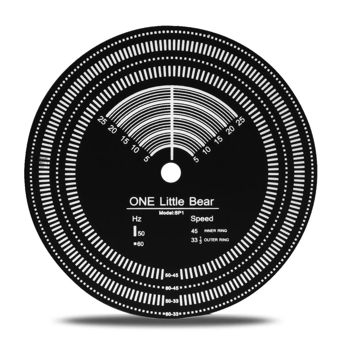 Nobsound Luz estroboscópica de velocidad estroboscópica de 50/60 Hz + disco de tacómetro para reproductor de registro LP Turntable