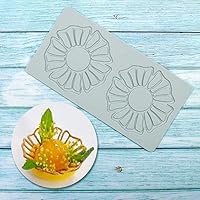 Vista 6 de Moldes de Silicona de Hojas Huecas Moldes de Chocolate Corazón de Enamorados Geometría Molde de Silicona 3D Chocolate Dulces Molde de Hojas