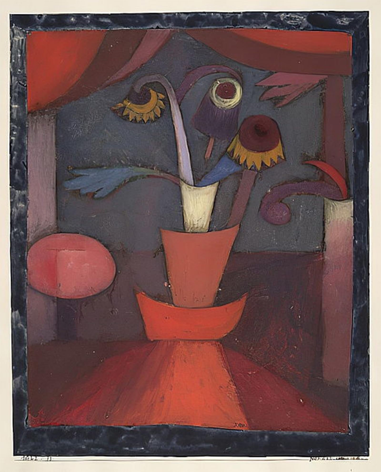 SERENDIPITP Vintage Wall Art Canvas Nordic Poster Canvas Print Picture Autumn Flower by Paul Klee Wall Art Poster for Home Decor 60x90cm
