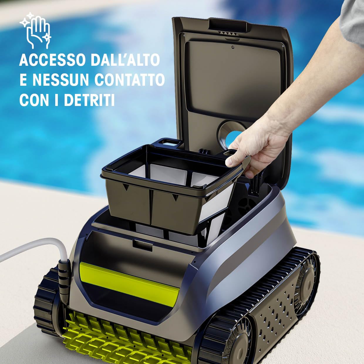 Zodiac Sweepy SWY 3520. Robot Pulitore di Fondo con Cavo. Piscine fino a 32 m²