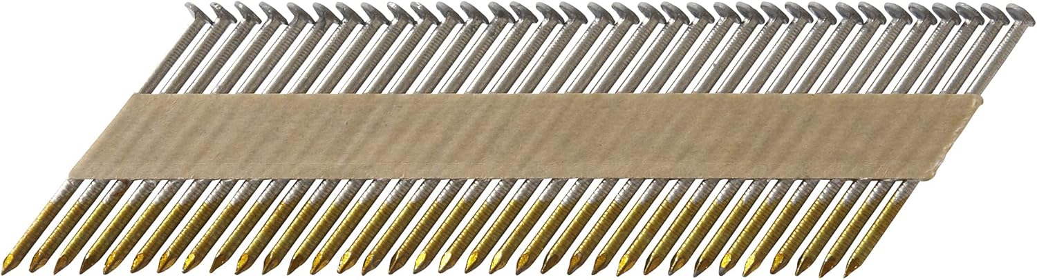 Metabo HPT 15231MHPT Offset Round Head 2-3/8-Inch x .113 x 33 Degree Hot Dipped Galvanized Ring Shank Paper Tape Collated Framing Nails | 2000 Count