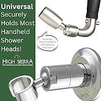 Vista 6 de High Sierra® - Soporte de pared de metal sólido para cabezales de ducha de mano - Acabado en bronce aceitado