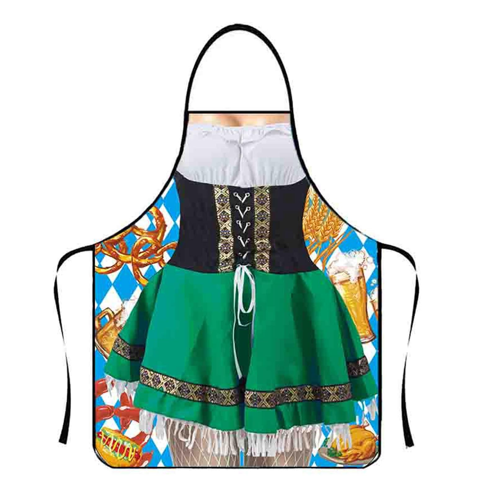 Bflky Women's E Funny Beer Apron German Bavarian Kitchen Cooking Aprons For Men Kitchen Cooking Bbq Apron