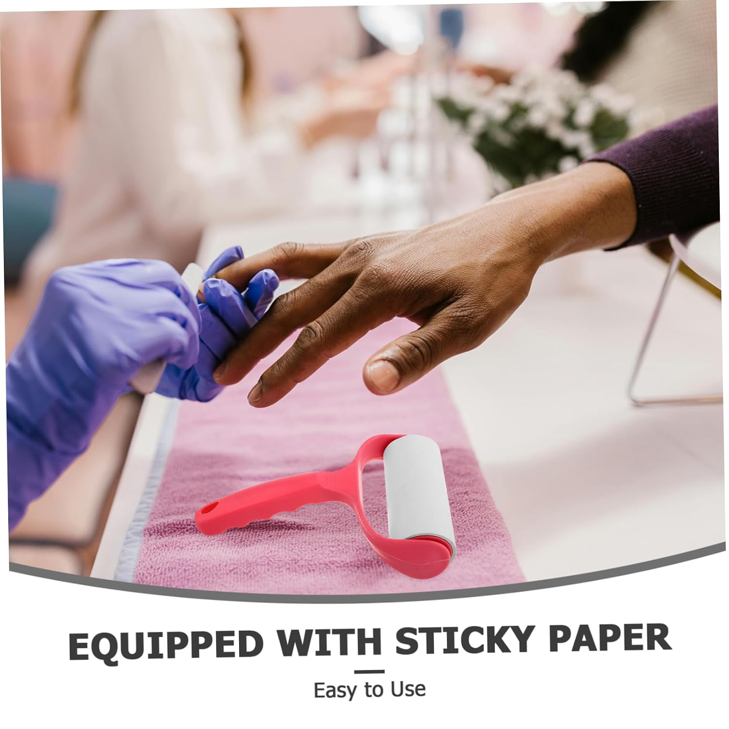 1set Nail Stamping Cleaner with Adhesive Blotting Paper Brush for Nail Polish Removal Professional Cleaning Tool for Home Use