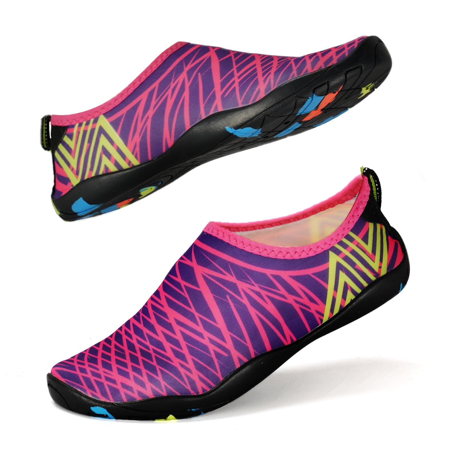 Summshall Escarpines Hmobre Mujer, Zapatos Descalzos con Suela Dura de Secado Rápido Zapatos de Agua para Roca, Mar, Playa, Surf, Natación y Deportes Acuáticos, Unisex